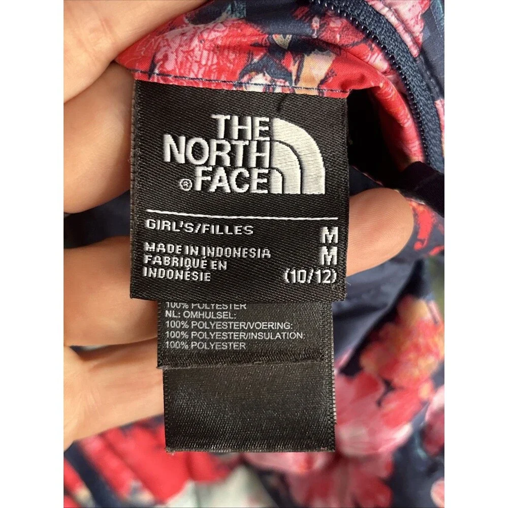 The North Face Mossbud Girls Reversible Jacket Size Med 10/12 EUC
